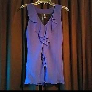 IZ Byer Blue sleeveless blouse